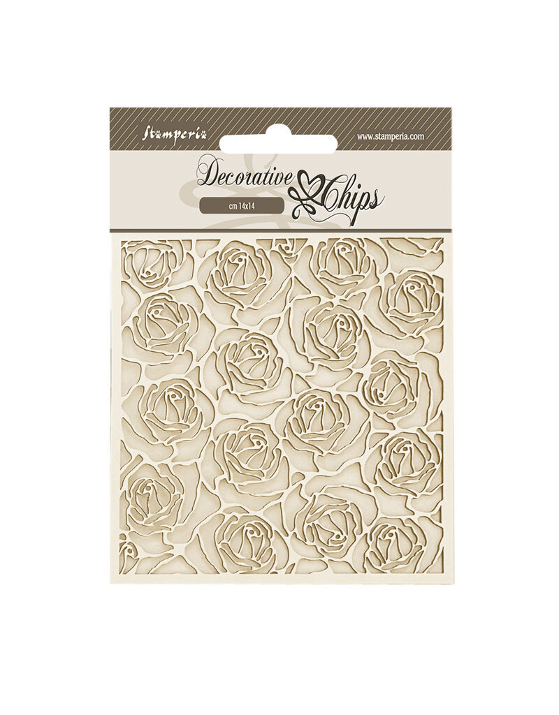 Stamperia Decorative chips cm 14x14 - Romance Forever pattern