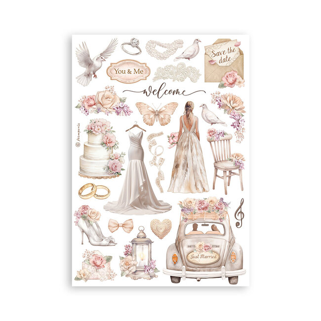 Stamperia Washi Album 8 sheets A5 - Romance Forever