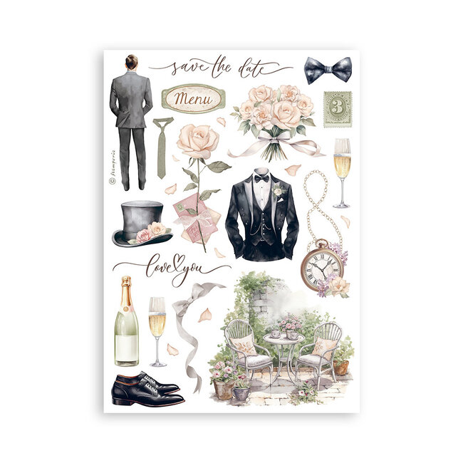 Stamperia Washi Album 8 sheets A5 - Romance Forever