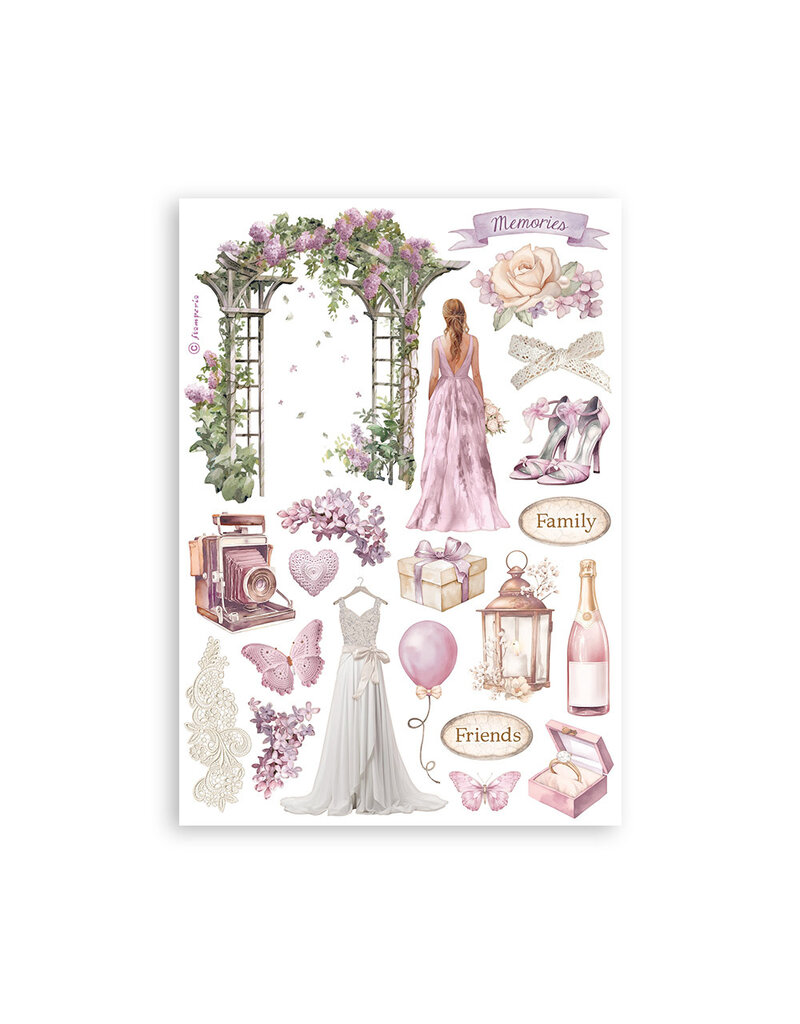 Stamperia Washi Album 8 sheets A5 - Romance Forever