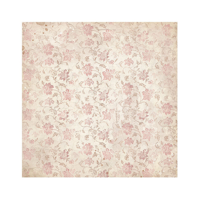 Stamperia Pack 4 sheets fabric cm 30x30 - Romance Forever