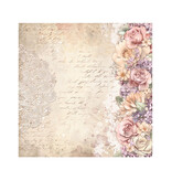 Stamperia Pack 4 sheets fabric cm 30x30 - Romance Forever