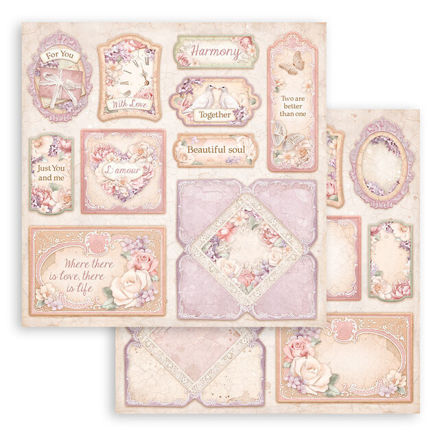 Stamperia Scrapbooking Pad 10 sheets cm 30,5x30,5 (12"x12") - Romance Forever