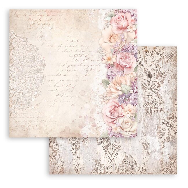 Stamperia Papierblok 30,5x30,5 cm - 10 vellen - Romance Forever
