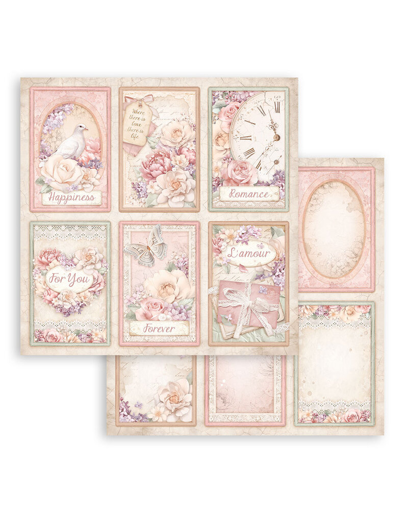 Stamperia Scrapbooking Double face sheet - Romance Forever 6 cards