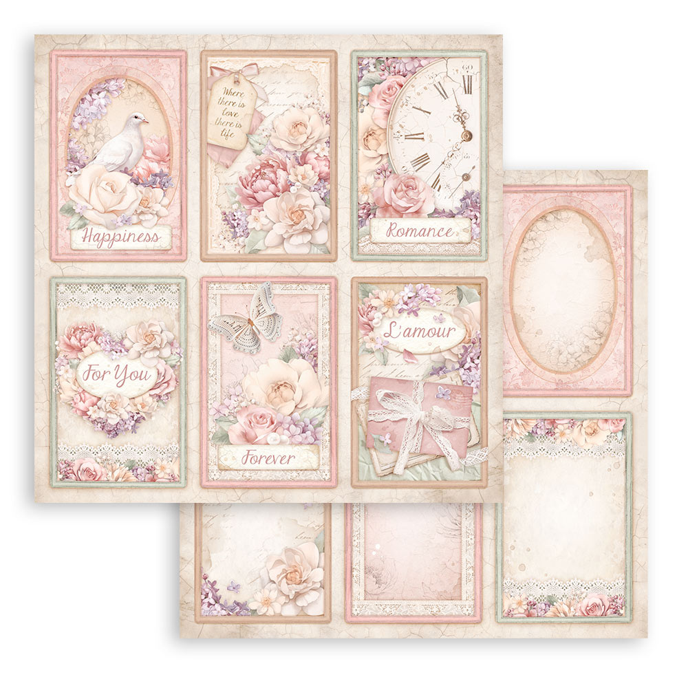 Stamperia Scrapbooking Double face sheet - Romance Forever 6 cards