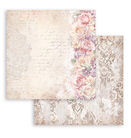 Stamperia Scrapbooking Double face sheet - Romance Forever floral border