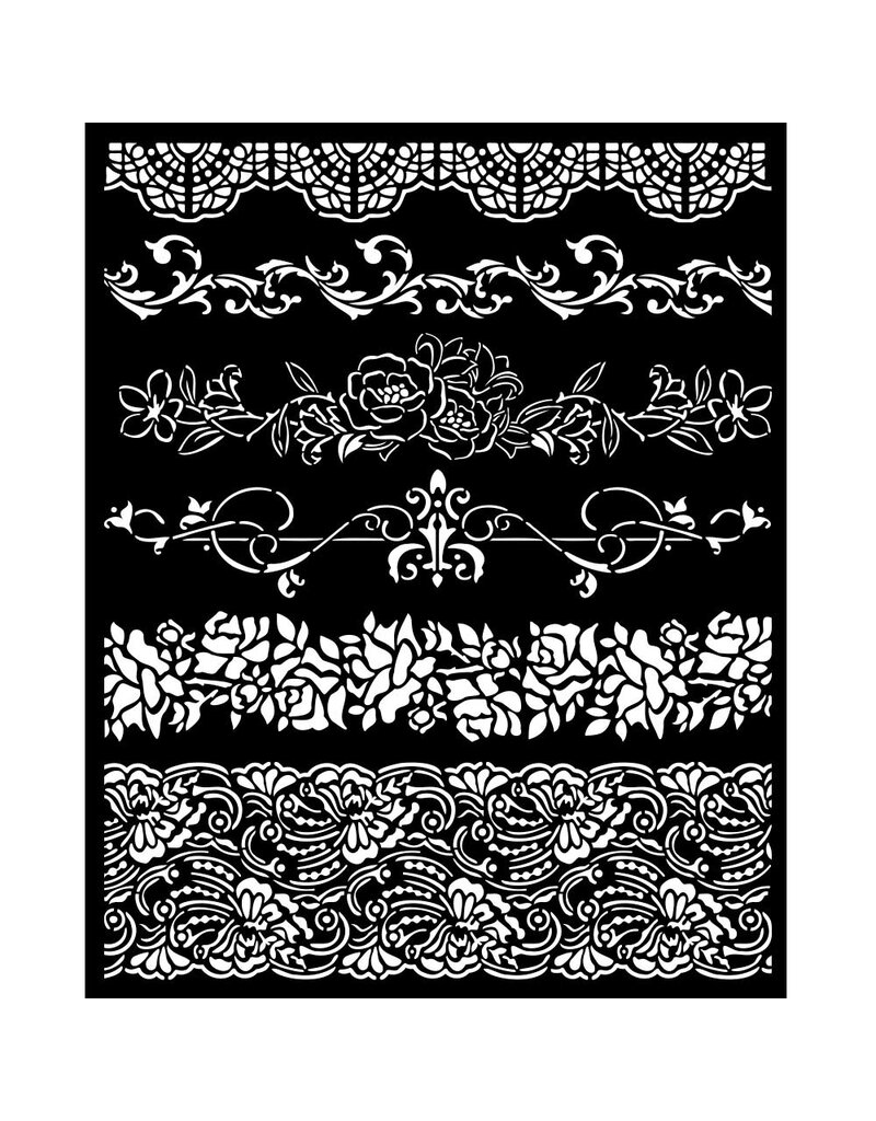 Stamperia Thick stencil cm 20X25 - Romance Forever borders