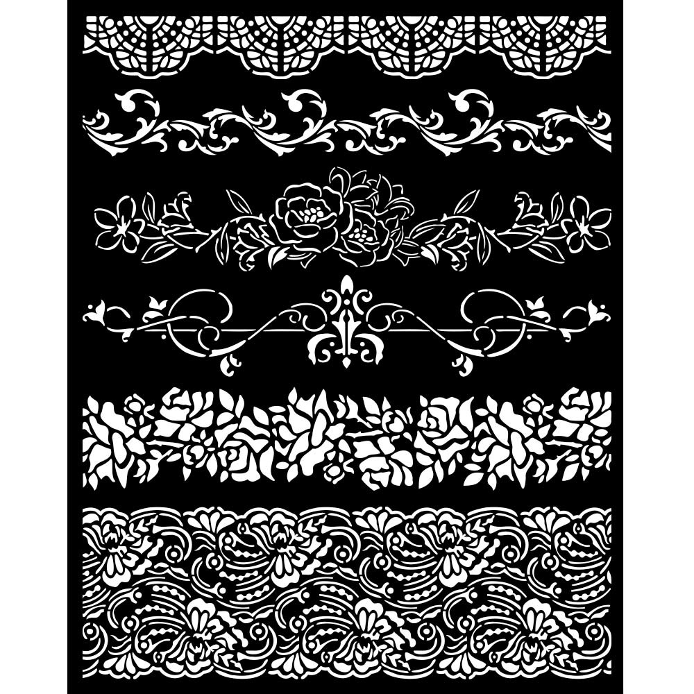 Stamperia Thick stencil cm 20X25 - Romance Forever borders