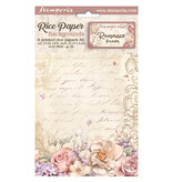 Stamperia Selection 8 Rice paper A6 backgrounds - Romance Forever