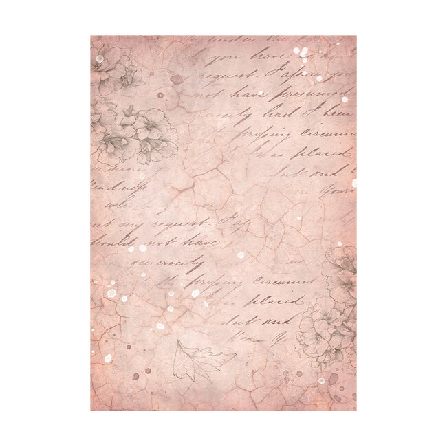 Stamperia Selection 8 Rice paper A6 backgrounds - Romance Forever