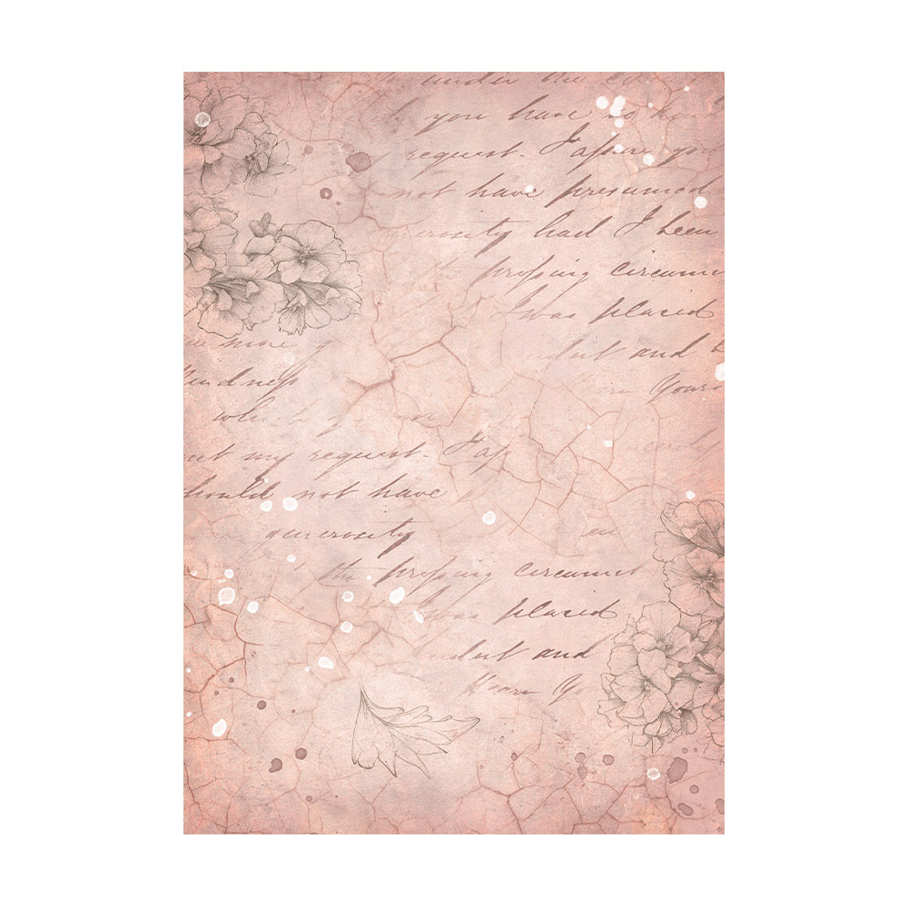 Stamperia Selection 8 Rice paper A6 backgrounds - Romance Forever