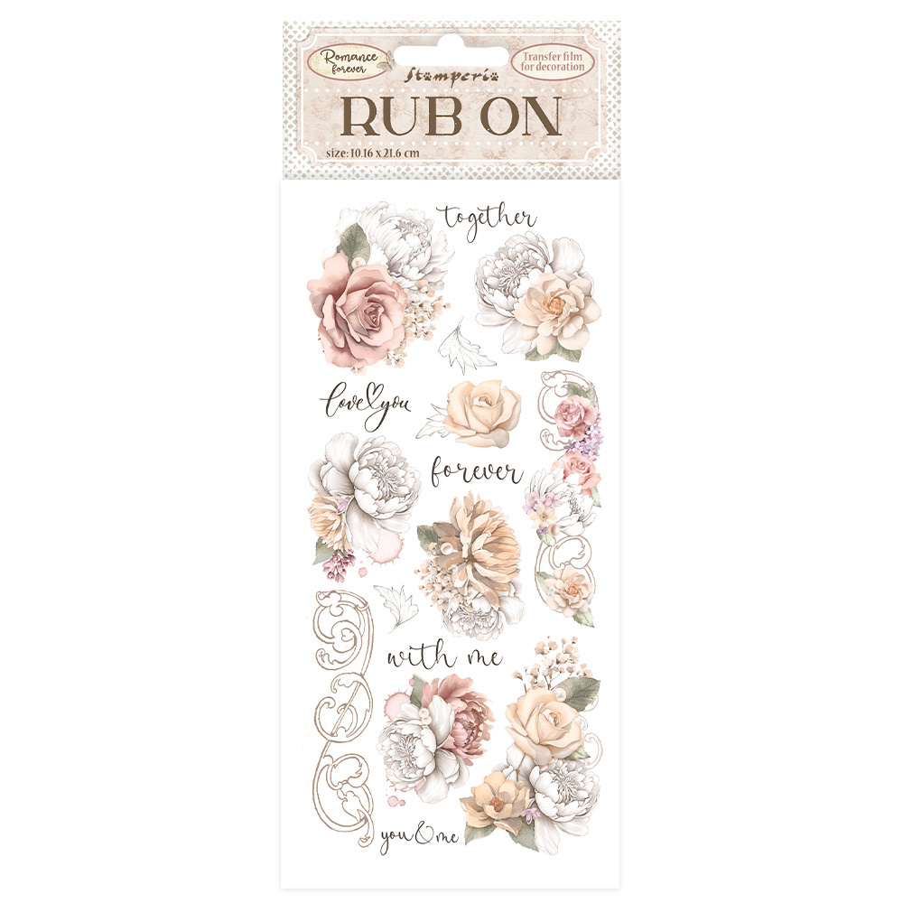 Stamperia Rub-on cm 10,16x21,6 - Romance Forever Together
