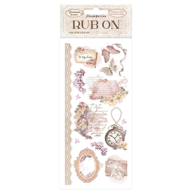 Stamperia Rub-on cm 10,16x21,6 - Romance Forever To my love