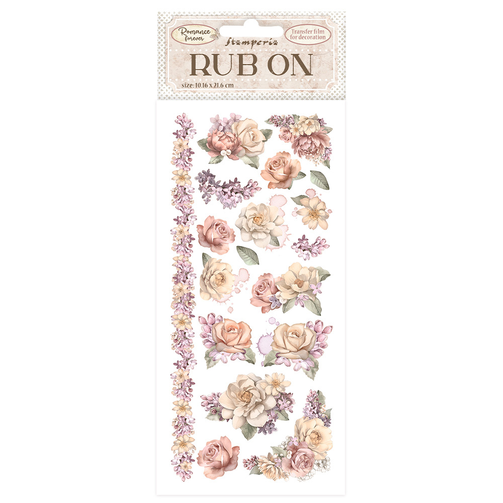 Stamperia Rub-on cm 10,16x21,6 - Romance Forever roses