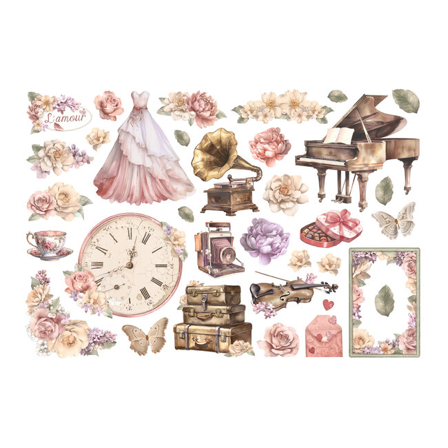 Stamperia Ephemera  - Romance Forever Journaling Edition