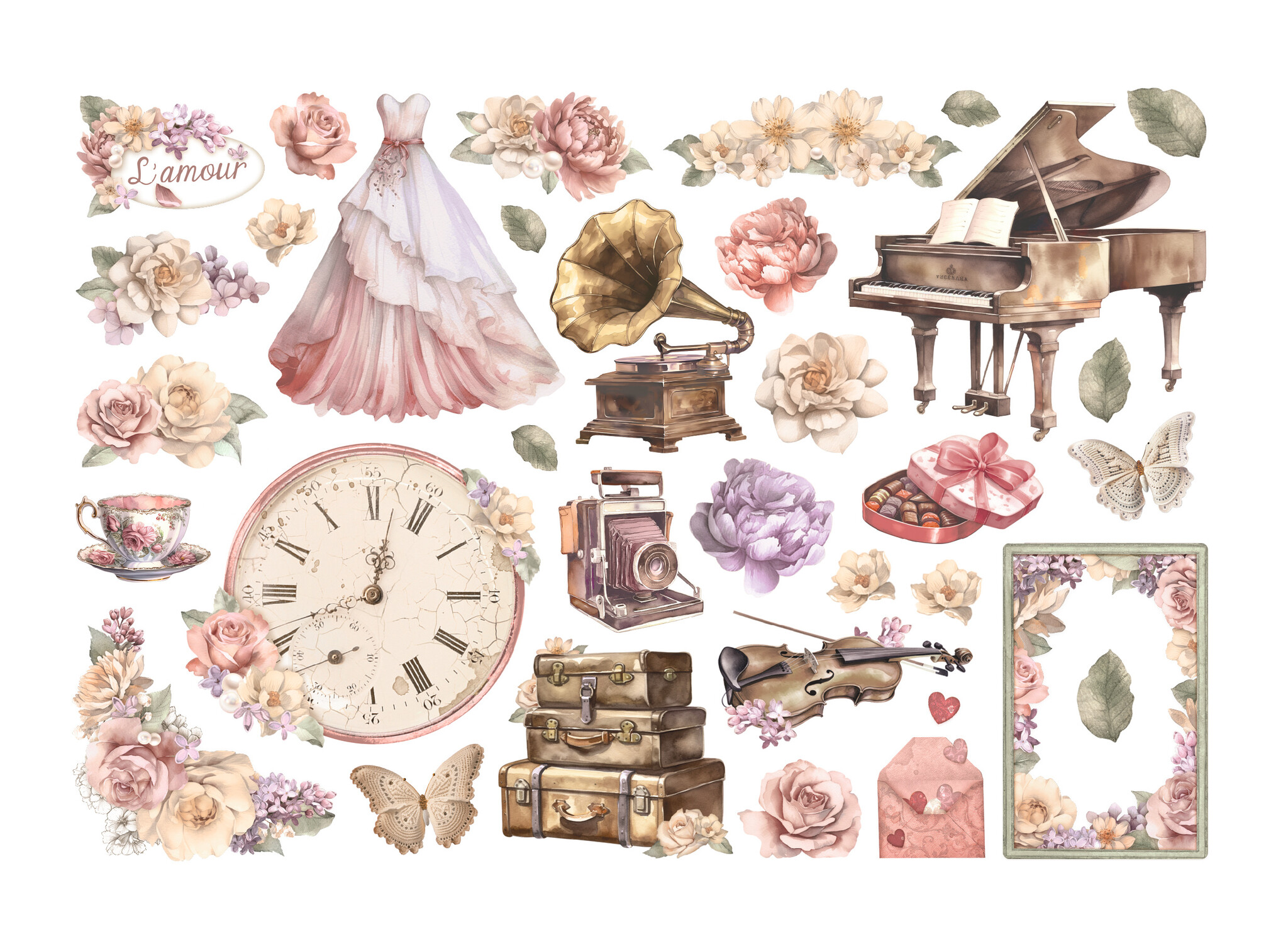 Stamperia Ephemera  - Romance Forever Journaling Edition