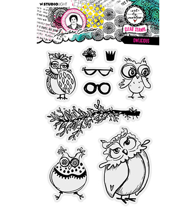 Studio Light ABM Clear Stamp Owlicious Signature Collection nr.637