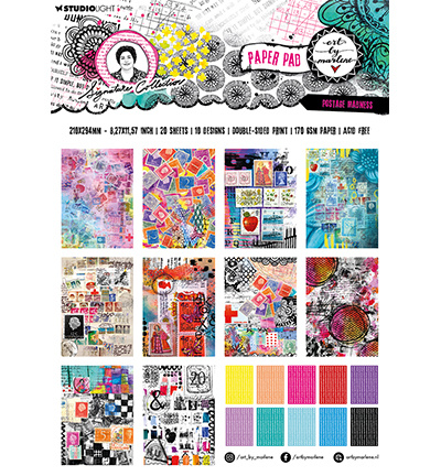 Studio Light ABM Designer Paper Pad Postage madness Signature Collection nr.132