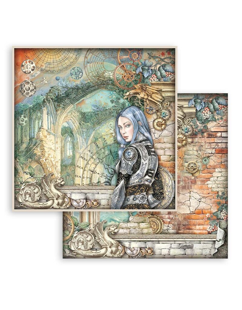 Stamperia Scrapbooking Pad 10 sheets cm 30,5x30,5 (12"x12") - Sir Vagabond in Fantasy World