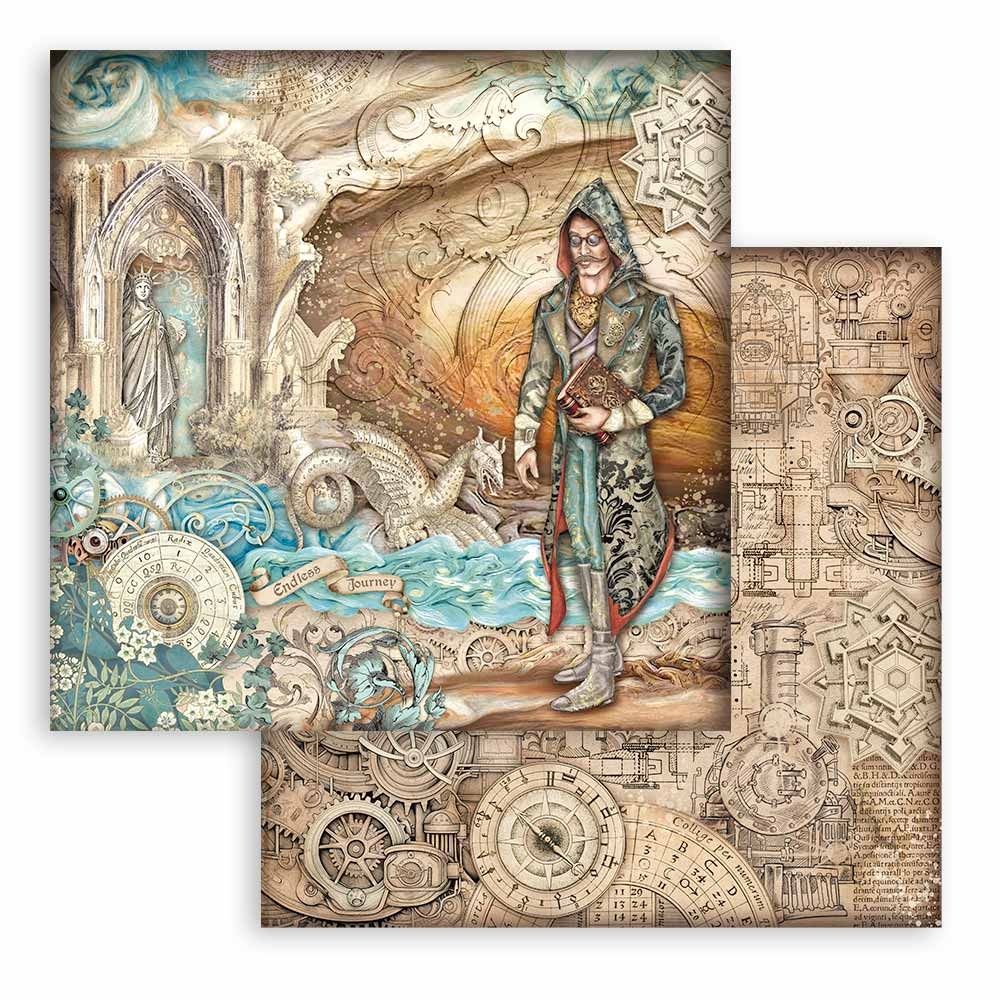 Stamperia Scrapbooking Pad 10 sheets cm 30,5x30,5 (12"x12") - Sir Vagabond in Fantasy World