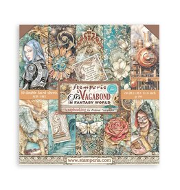 Stamperia Scrapbooking Small Pad 10 sheets cm 20,3X20,3 (8"X8") - Sir Vagabond in Fantasy World