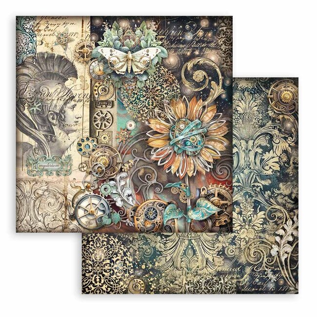 Stamperia Scrapbooking Small Pad 10 sheets cm 20,3X20,3 (8"X8") - Sir Vagabond in Fantasy World