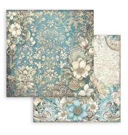 Stamperia Scrapbooking Double face sheet - Sir Vagabond in Fantasy World white flowers