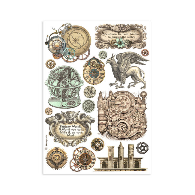 Stamperia Washi pad 8 sheets A5 - Sir Vagabond in Fantasy World