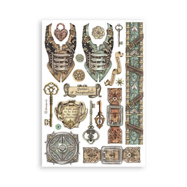 Stamperia Washi pad 8 sheets A5 - Sir Vagabond in Fantasy World