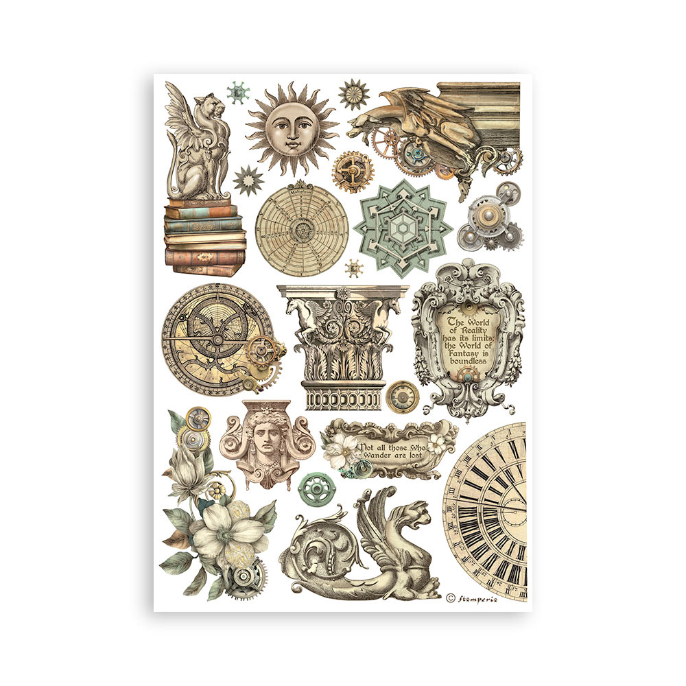 Stamperia Washi pad 8 sheets A5 - Sir Vagabond in Fantasy World