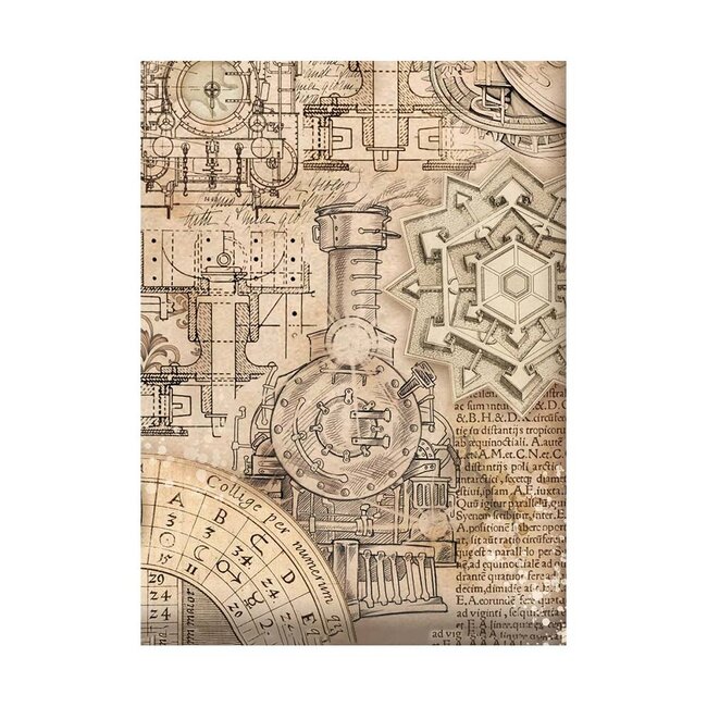 Stamperia Selection 8 Rice paper A6 backgrounds - Sir Vagabond in Fantasy World