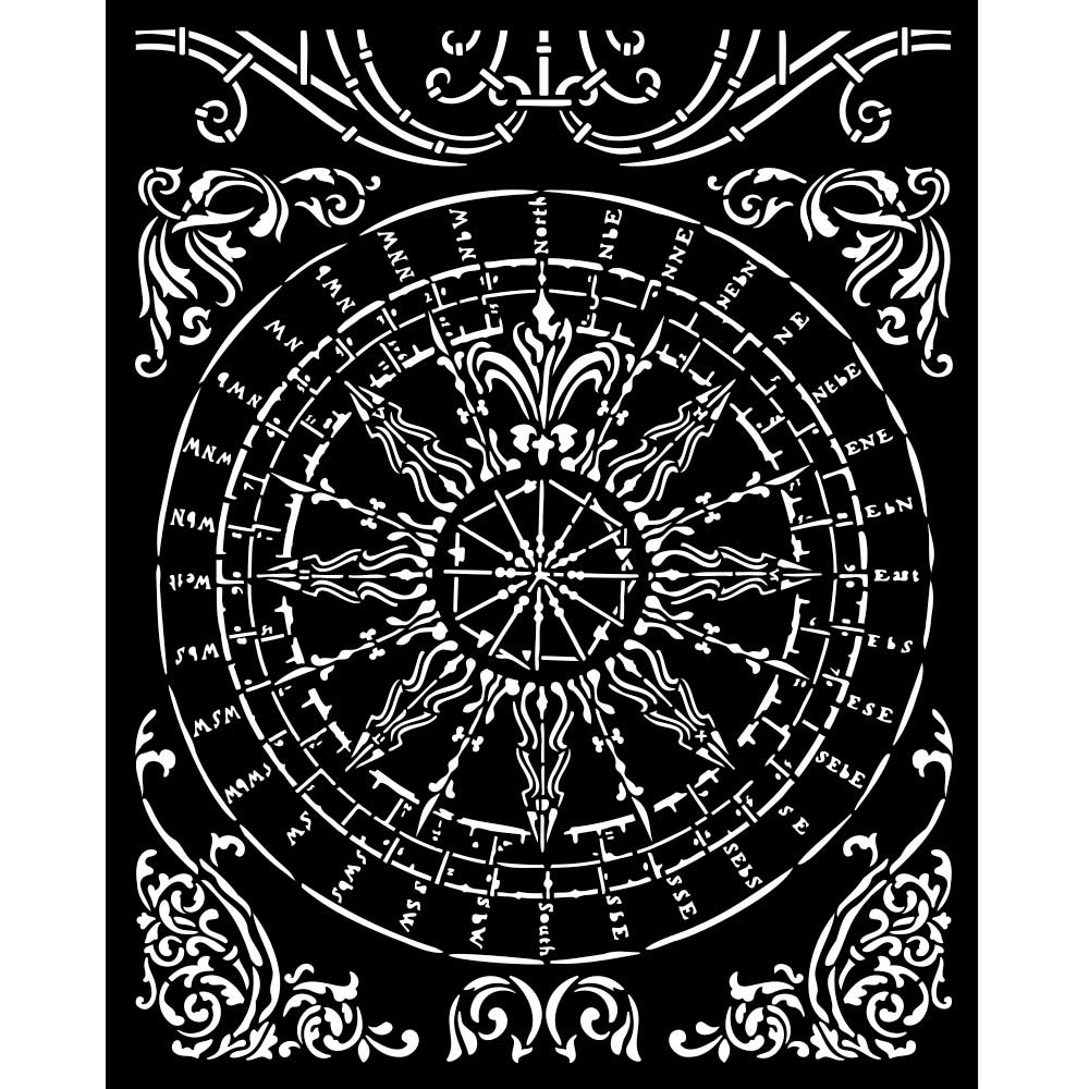 Stamperia Thick stencil cm 20X25 - Sir Vagabond in Fantasy World round