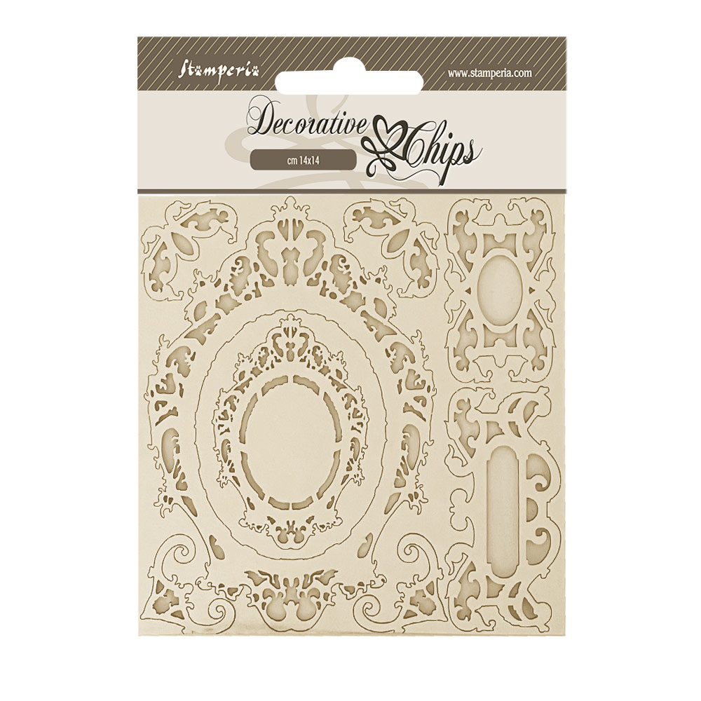 Stamperia Decorative chips cm 14x14 - Sir Vagabond in Fantasy World frames