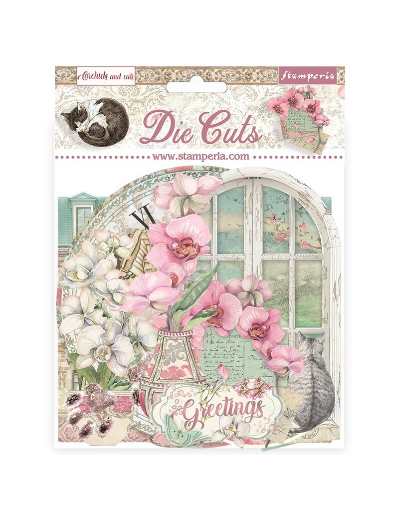 Stamperia Die cuts assorted - Orchids and Cats