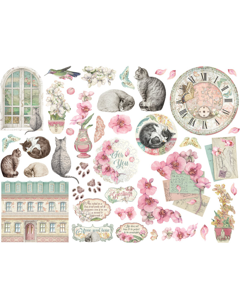 Stamperia Die cuts assorted - Orchids and Cats