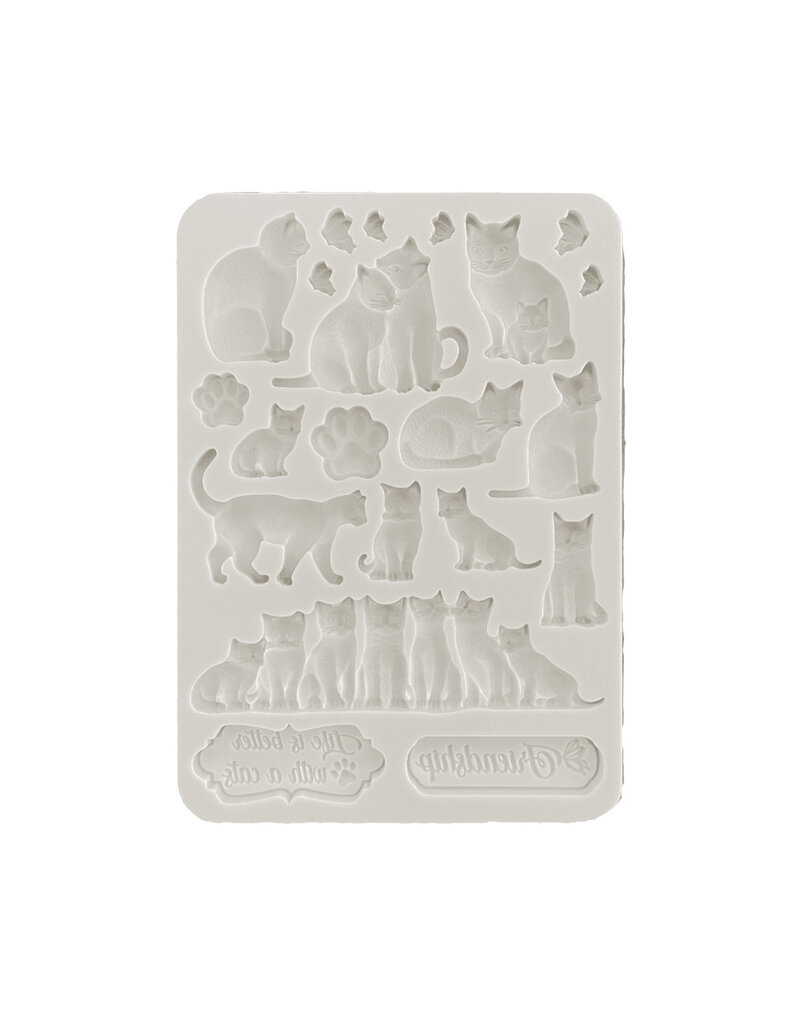 Stamperia Silicon mold A5 - Orchids and Cats cats