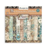 Stamperia Scrapbooking Small Pad 10 sheets cm 20,3X20,3 (8"X8") Backgrounds Selection - Sir Vagabond in Fantasy World