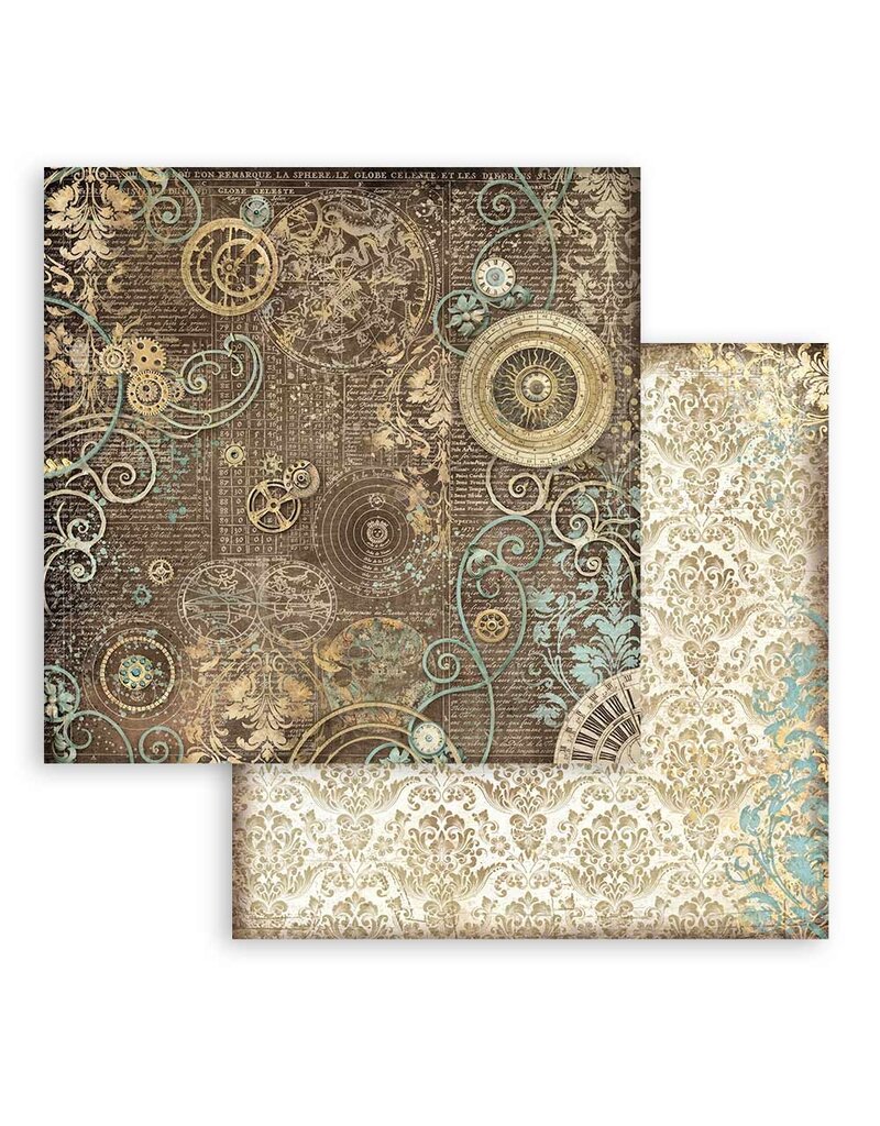 Stamperia Scrapbooking Small Pad 10 sheets cm 20,3X20,3 (8"X8") Backgrounds Selection - Sir Vagabond in Fantasy World