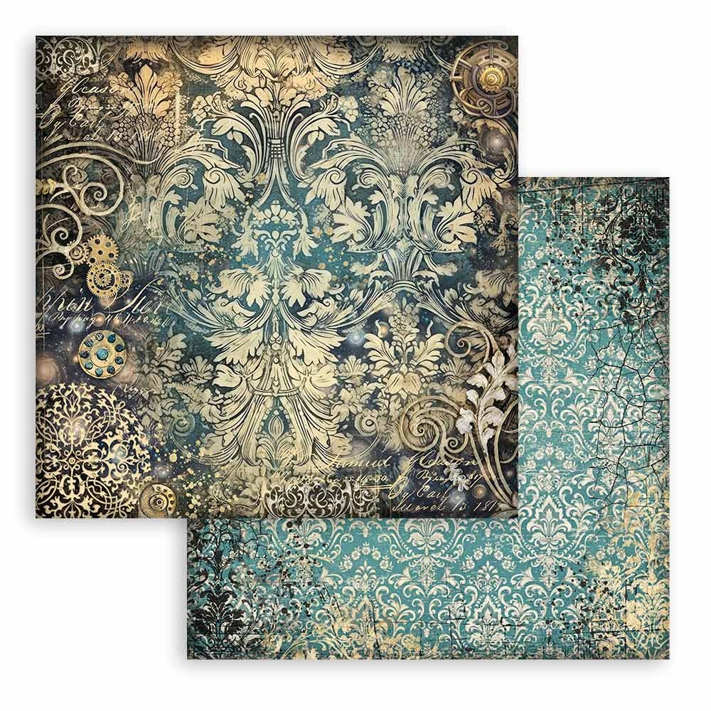 Stamperia Scrapbooking Small Pad 10 sheets cm 20,3X20,3 (8"X8") Backgrounds Selection - Sir Vagabond in Fantasy World