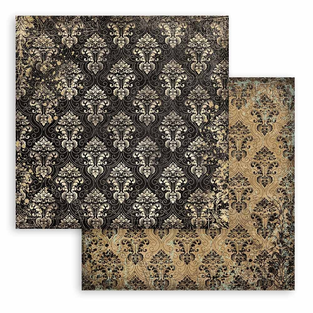 Stamperia Scrapbooking Small Pad 10 sheets cm 20,3X20,3 (8"X8") Backgrounds Selection - Sir Vagabond in Fantasy World