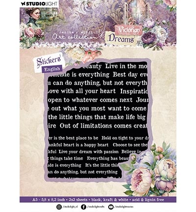 Studio Light Black, kraft, white - English Victorian Dreams nr.19