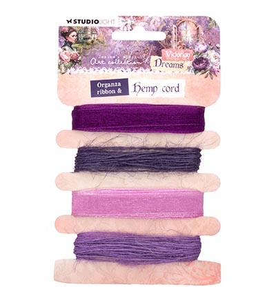 Studio Light JMA-VD-RIB05 - Organza and hemp - purples Victorian Dreams nr.05