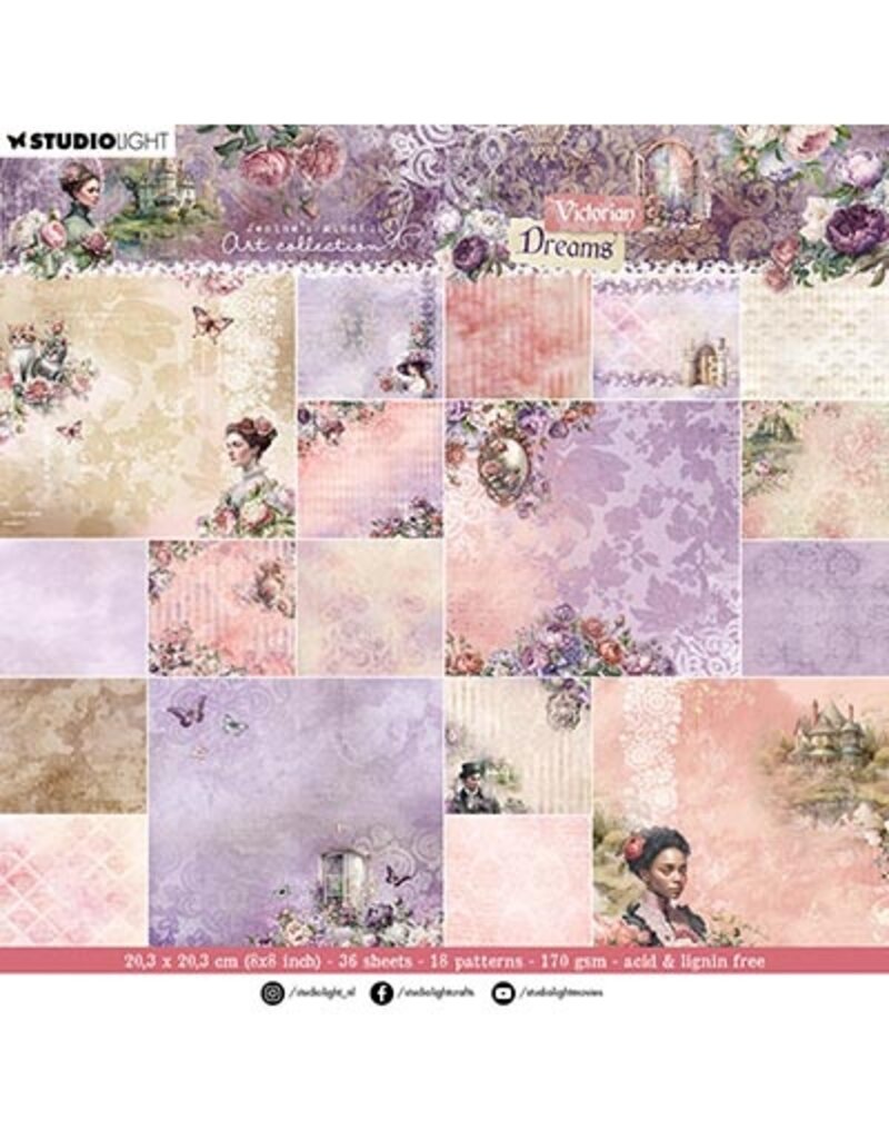 Studio Light JMA Designer Paper Pad Background designs Victorian Dreams nr.139