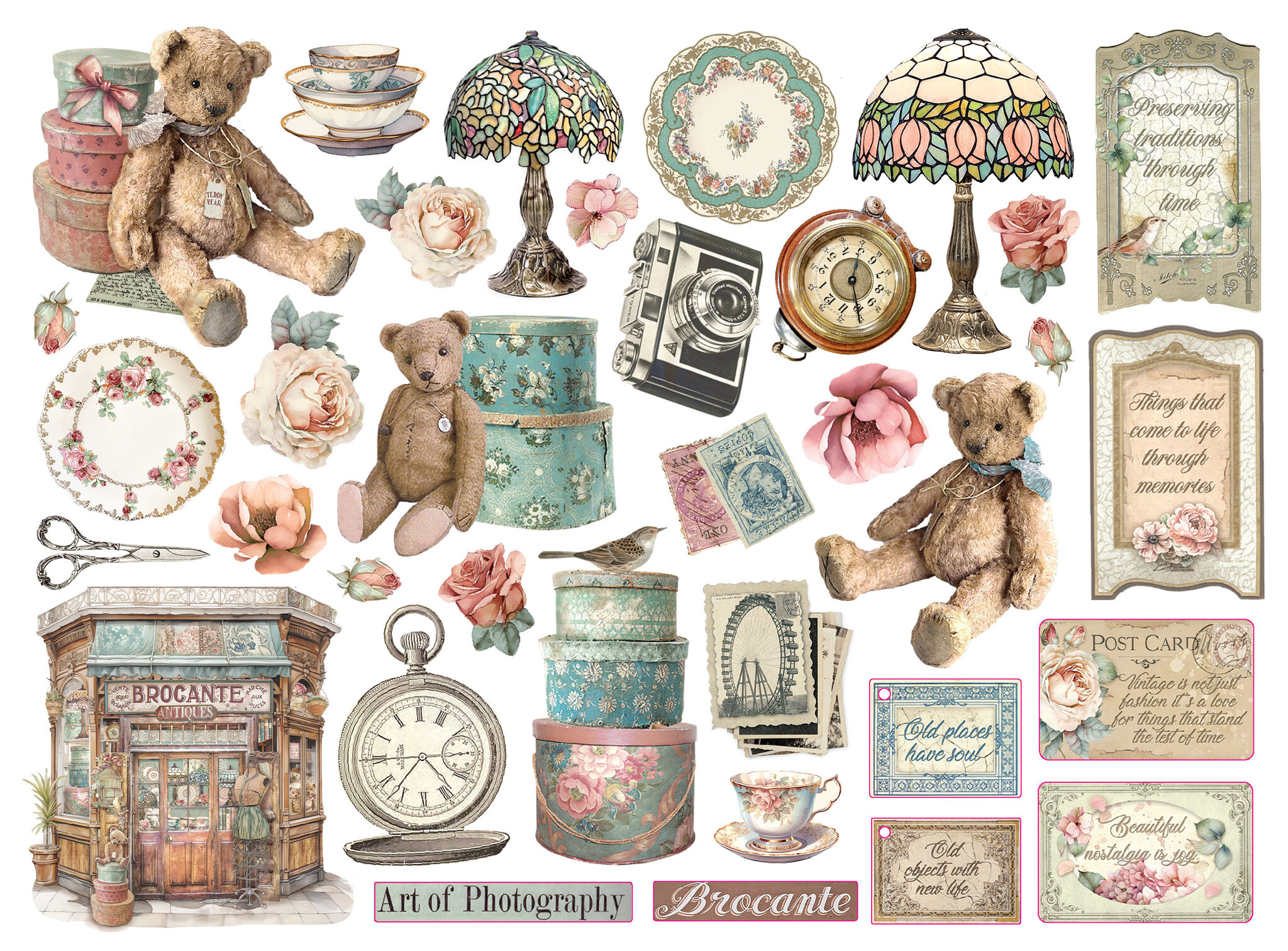 Stamperia Die cuts assorted - Brocante Antiques
