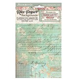 Stamperia Selection 8 Rice paper A6 backgrounds - Brocante Antiques