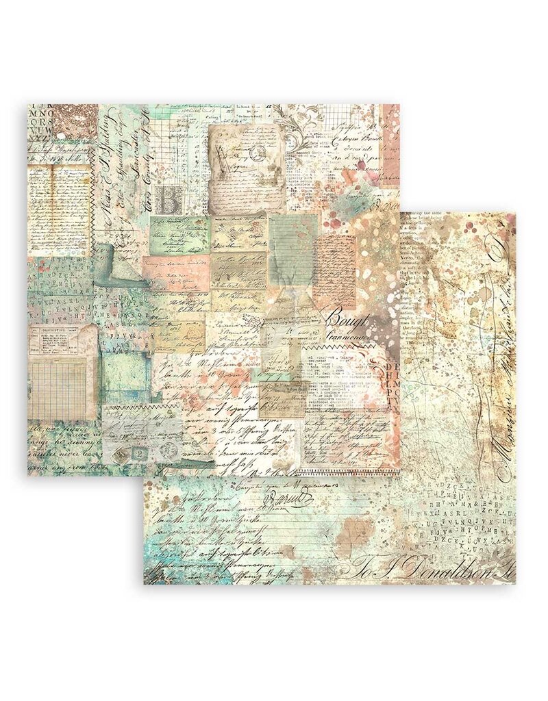 Stamperia Scrapbooking Double face sheet - Brocante Antiques patchwork cards