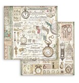 Stamperia Scrapbooking Small Pad 10 sheets cm 20,3X20,3 (8"X8") - Brocante Antiques