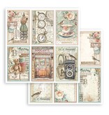 Stamperia Scrapbooking Small Pad 10 sheets cm 20,3X20,3 (8"X8") - Brocante Antiques