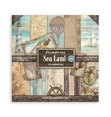 Stamperia Scrapbooking Small Pad 10 sheets cm 20,3X20,3 (8"X8") - Sea Land